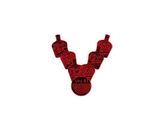 French Liquors Red and Black Sticker #14
