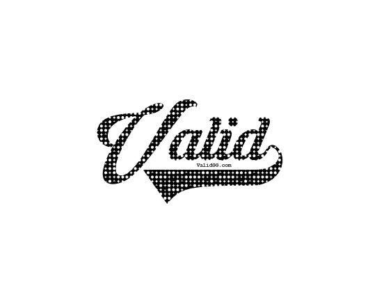 Valid Classic Black and White Sticker #56