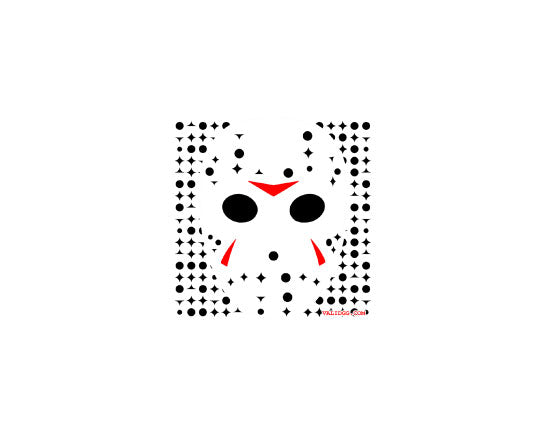 Hockey Face Square Pattern Sticker #10