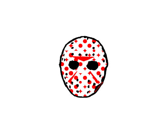 Hockey Mask Face Patten Sticker #36