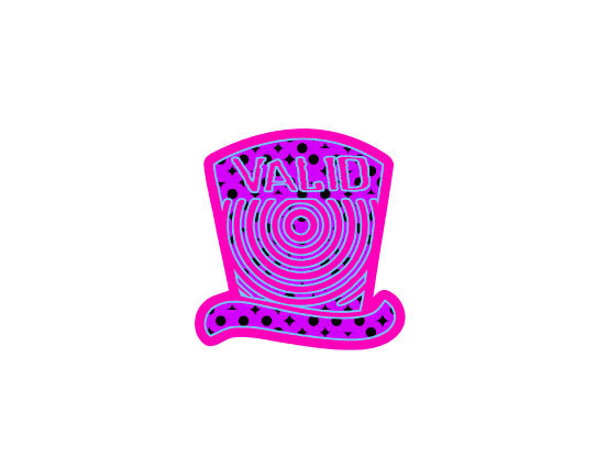 Fruntz Hat Purple and Blue Sticker #45