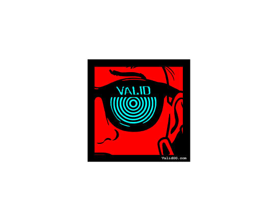 Valid Square Red, Blue and Black Sticker #38