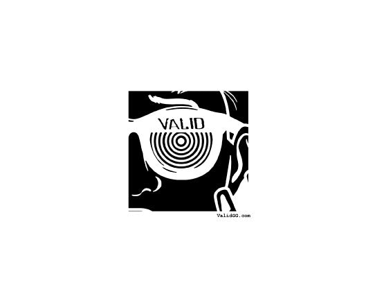 Valid Square White And Black Sticker #18