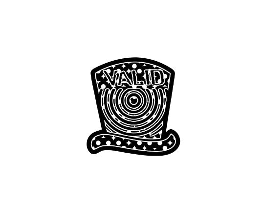Fruntz Hat Black and White Sticker #64