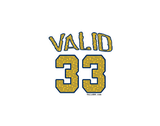 Valid 33 Gold and Blue Sticker #12