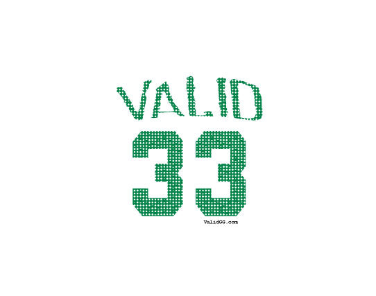 Valid 33 Green Sticker #52