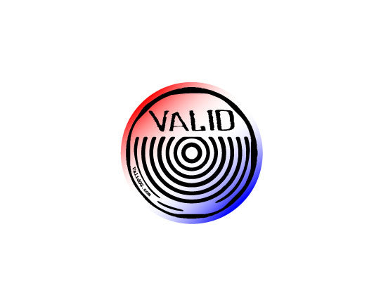 Valid Circle Red, White and Blue Fade Sticker #59