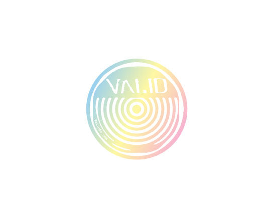 Valid Circle Blue and Pink Fade Sticker #4