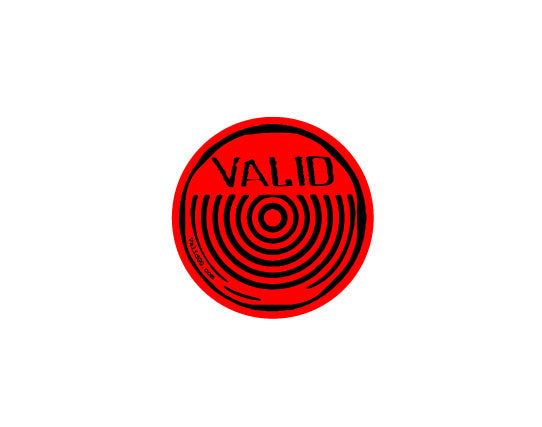 Valid Circle Black and Red Sticker #57