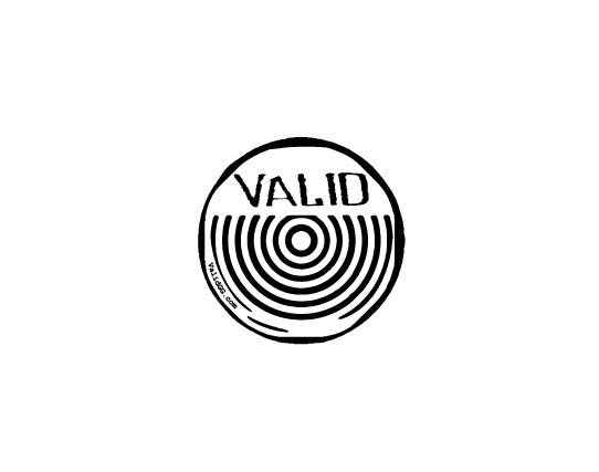 Valid Circle White And Black Sticker #3