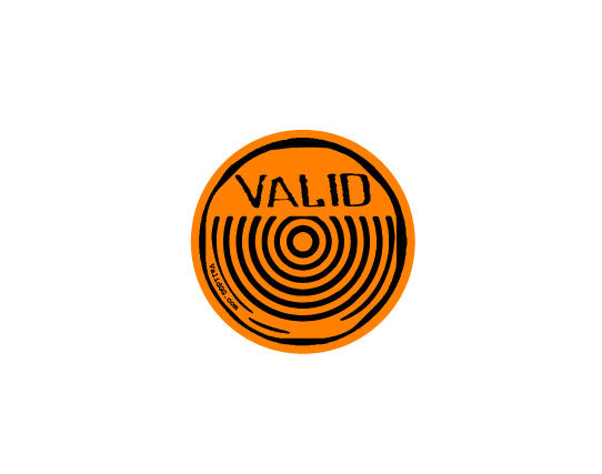 Valid Circle Orange And Black Sticker #6