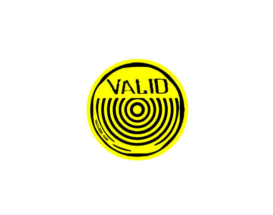 Valid Circle Yellow and Black Sticker #35