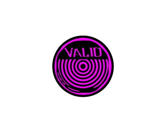 Valid Circle Black and Pink Sticker #2