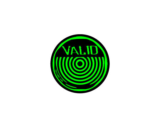 Valid Circle Green and Black Sticker #58