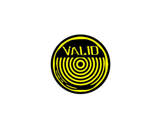 Valid Circle Yellow and Black Sticker #66