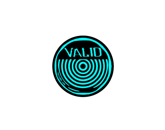 Valid Circle Black And Baby Blue Sticker #5