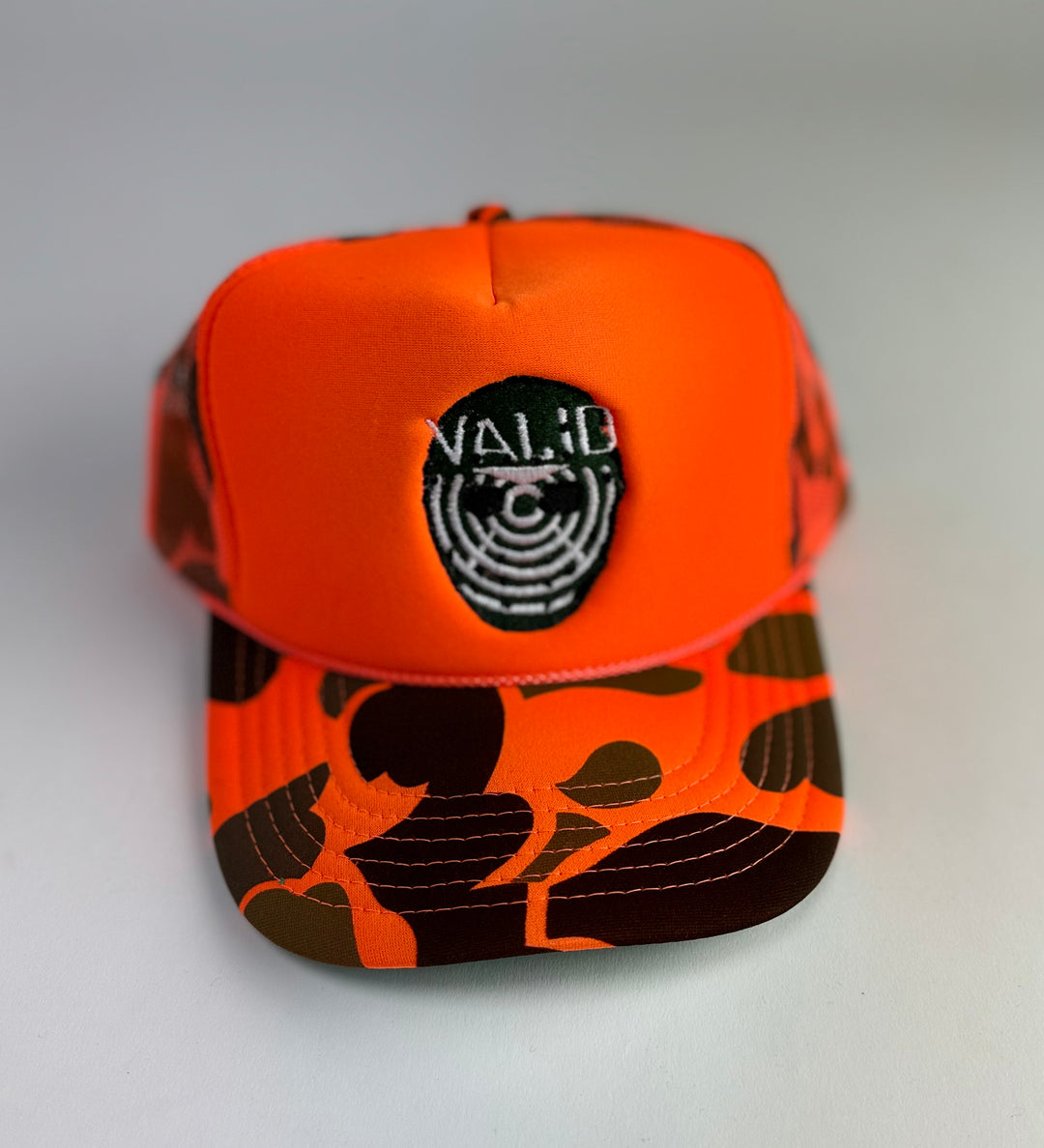 jason camo hat orange