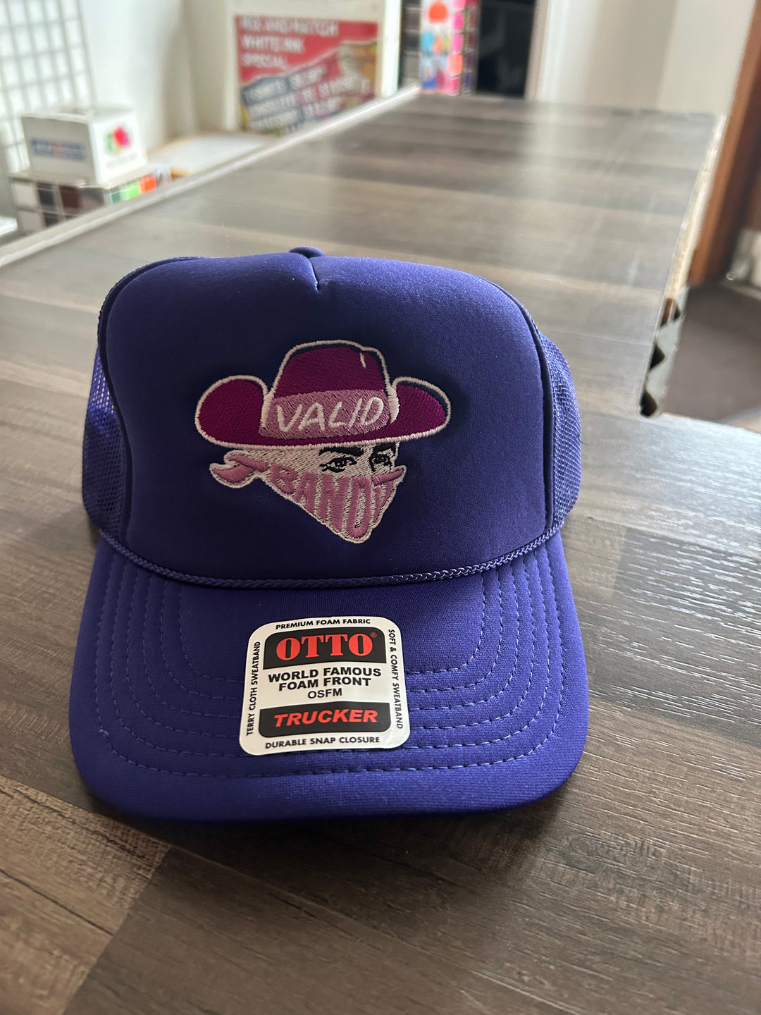 purple on purple bandit trucker
