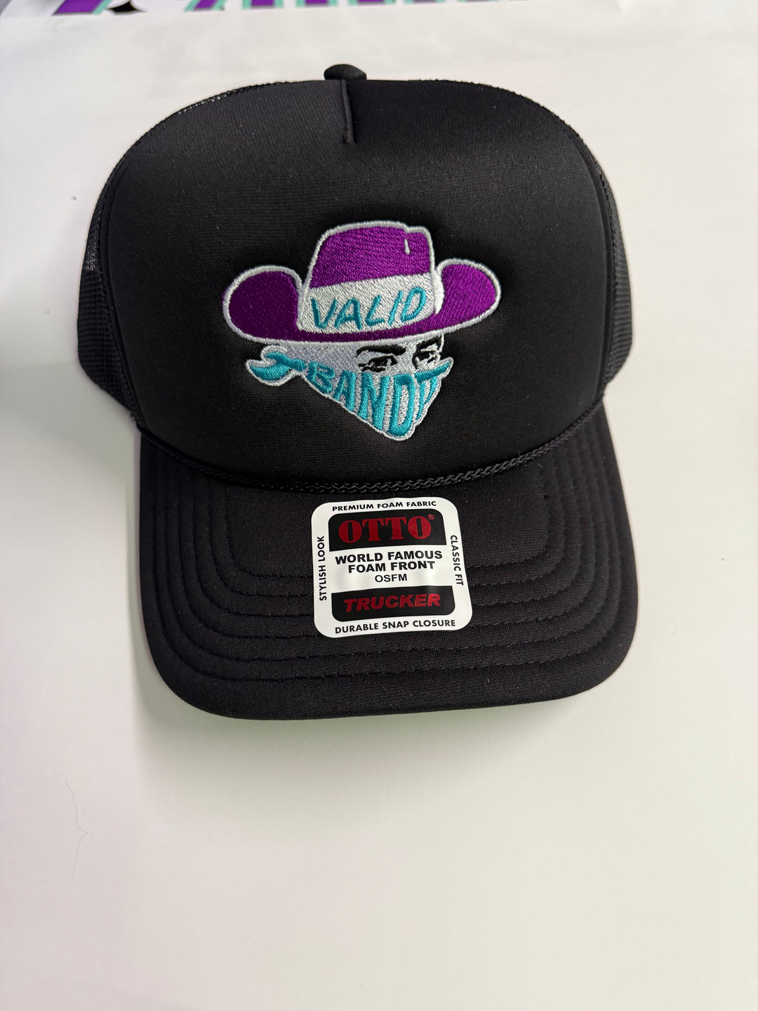 black bandit purple/teal/white