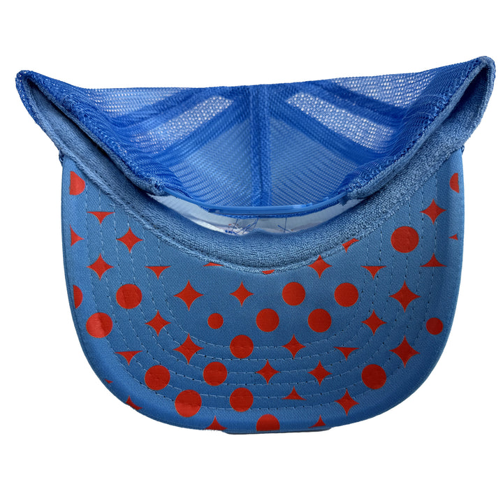 Bandit Light Blue Trucker Hat W/ Red and Royal Stitch